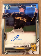 2021 Bowman Chrome Prospect Autographs #CPAJH Jagger Haynes AUTO