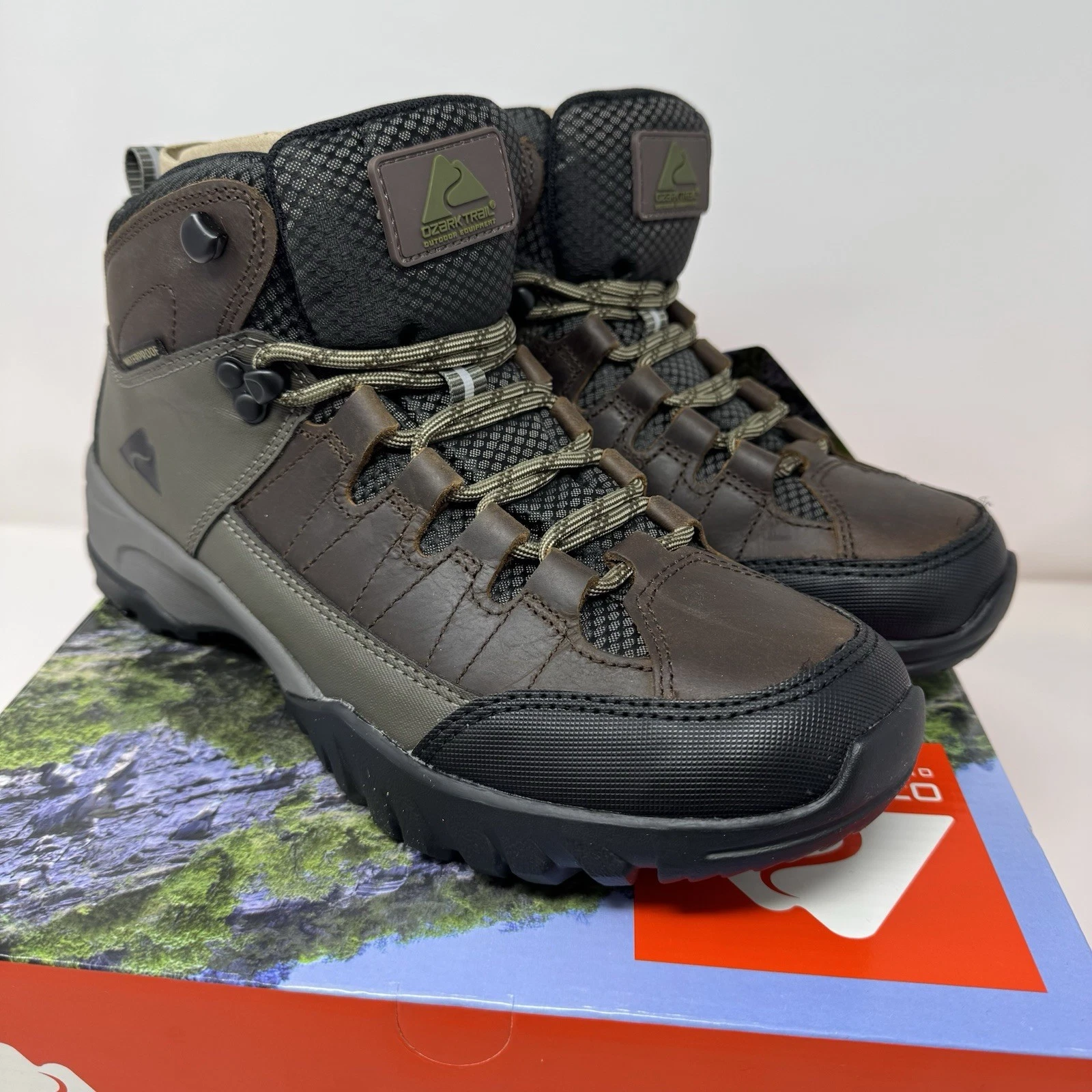 Ozark Trail Hiking Boots, Mid, Waterproof, Leather Hiker Brown Men’s Size 7 NIB
Opens in a new windo