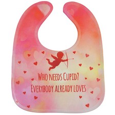 Valentine's Day Baby Bib, Polyester, Hook and Loop Closure - Measures 13" x 10 1