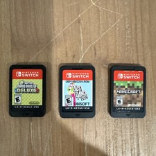 Nintendo Switch Games Set Of 3 Just Dance, Super Mario Bros, Deluxe, Minecraft 