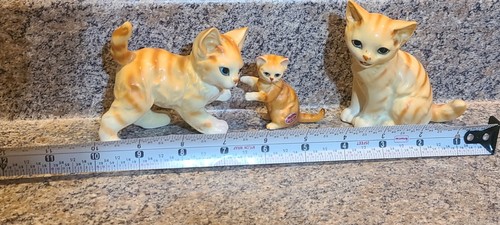 Vintage Bone China Orange Cat Salt and Pepper Shakers (Y11) - Picture 17 of 19