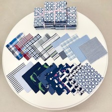 New 150pcs Bayou Blue pre cut charm pack 5" square 100 cotton fabric quilt 22