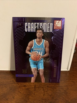 #ad #ad 2023 24 Donruss Elite Craftsmen Brandon Miller RC Hornets #20 $2.75