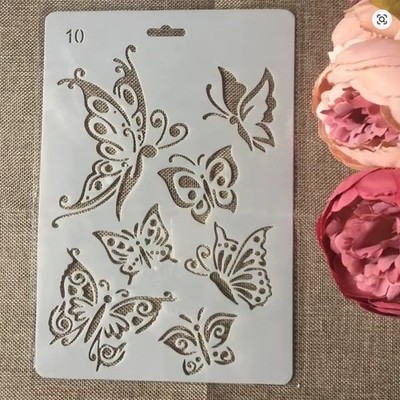 Schmetterling Schablone 27,5 x 19 cm wiederverwendbar DIY Bastelschablone
