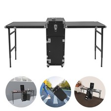 Table Portable Nail Table Desk Foldable Rolling Manicure Desktop Cosmetic Case