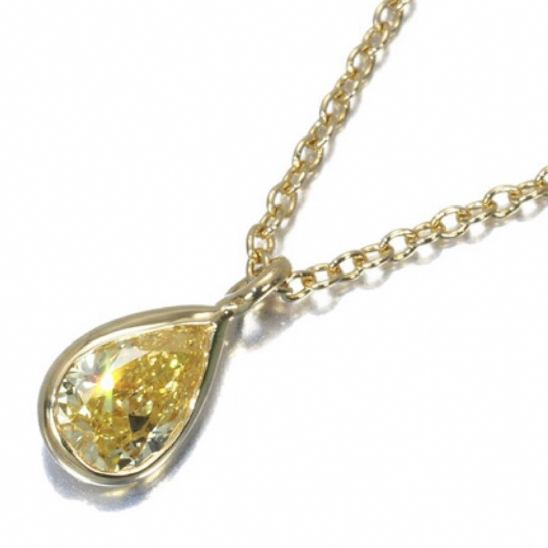 Tiffany & Co. Peretti Fancy Yellow Diamond Pear 0.32Ct 18K