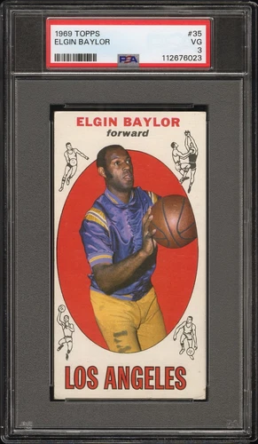1969 TOPPS #35 ELGIN BAYLOR PSA 3