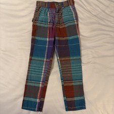 VERY RARE VTG 80  s/90  s Polo by Ralph Lauren Boys Size 5S Plaid Pants 100 Cotton