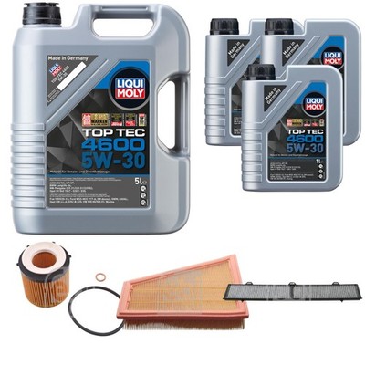FEBI BILSTEIN Inspektionspaket 8L Liqui Moly Top Tec 4600 5W-30 für BMW X1 E84