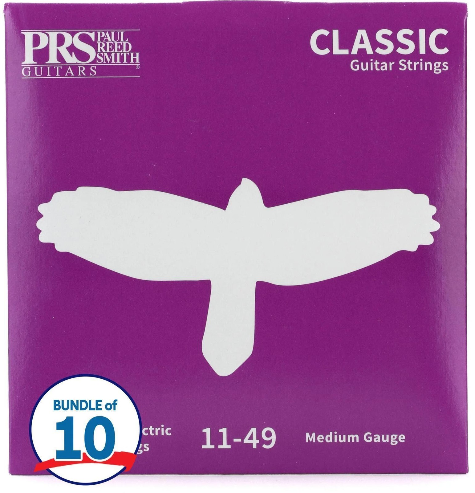 Струны для электрогитары PRS Classic -011-049 Средние 10 штук в упаковке 10790₽