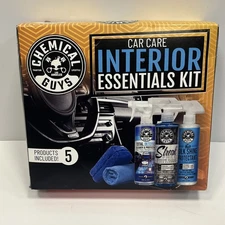 Chemical Guys Car Care Interior Essentials Kit 5 pc Silk Shine Protectant NEW