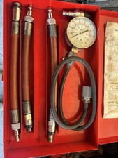 Vintage Snap-on Compression Gauge Tester Set W Kra-124 Case