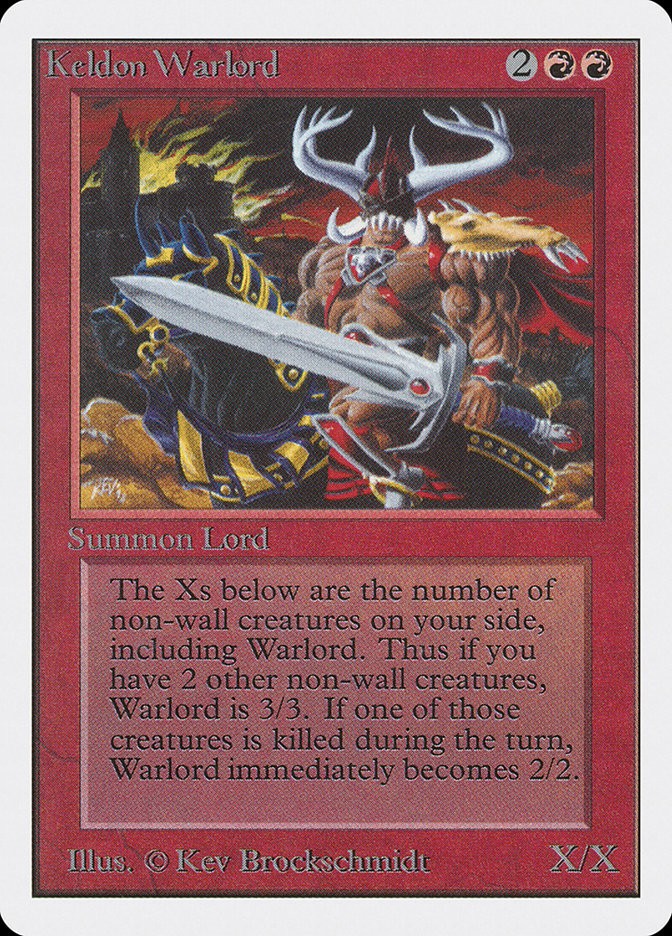 MTG Keldon Warlord  - Unlimited Edition #161
