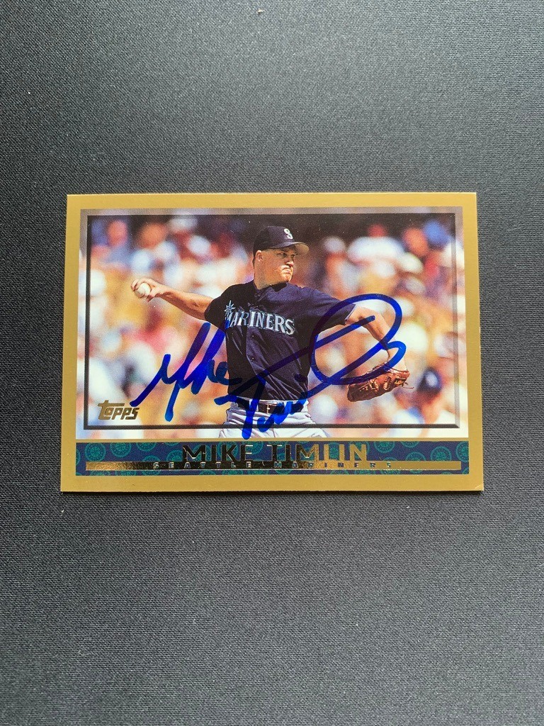 Mike Timlin Signed 1998 Topps #422 Card Mariners COA