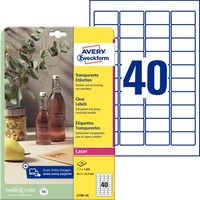 2 Bis 20X Avery Zweckform Crystal Clear Etiketten, 45,7 X 25,4 Mm Bis 12% Rabatt