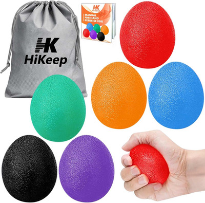 Stress Balls for Adults (6 Pack), Grip Strength Trainer, Hand Strengthening Devi