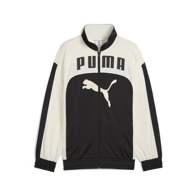 PUMA Future.Archive Relaxed Full Zip Track Jacket Mens Black Casual Athletic Out