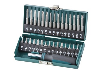 Wolfcraft Kombi-Sicherheitsbit-Box 31-tlg. Bit-Set Bits