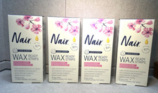 4 Boxes Nair Hair Remover Wax Ready-Strips for Face  Bikini CHERRY BLOSSOM 160