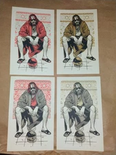 Tyler Stout - Big Lebowski The Dude Handbill SET Limited Art Print MONDO