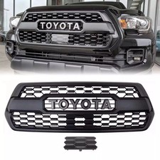 For 2016-2023 Tacoma Front Bumper Grille With Accessories Garnish Sensor Black