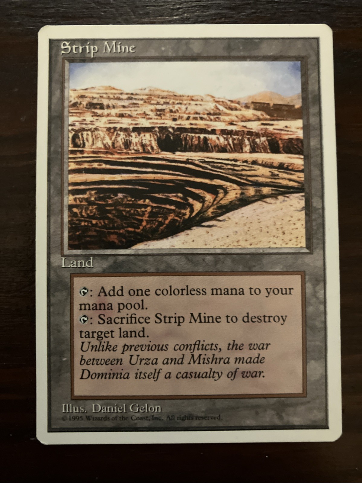 Magic the Gathering Strip Mine LP 4th Edition Colorless Uncommon Land Card