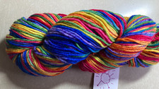 Hand Dyed Rainbow Yarn - worsted weight Merino - 280 yds - Gorgeous 