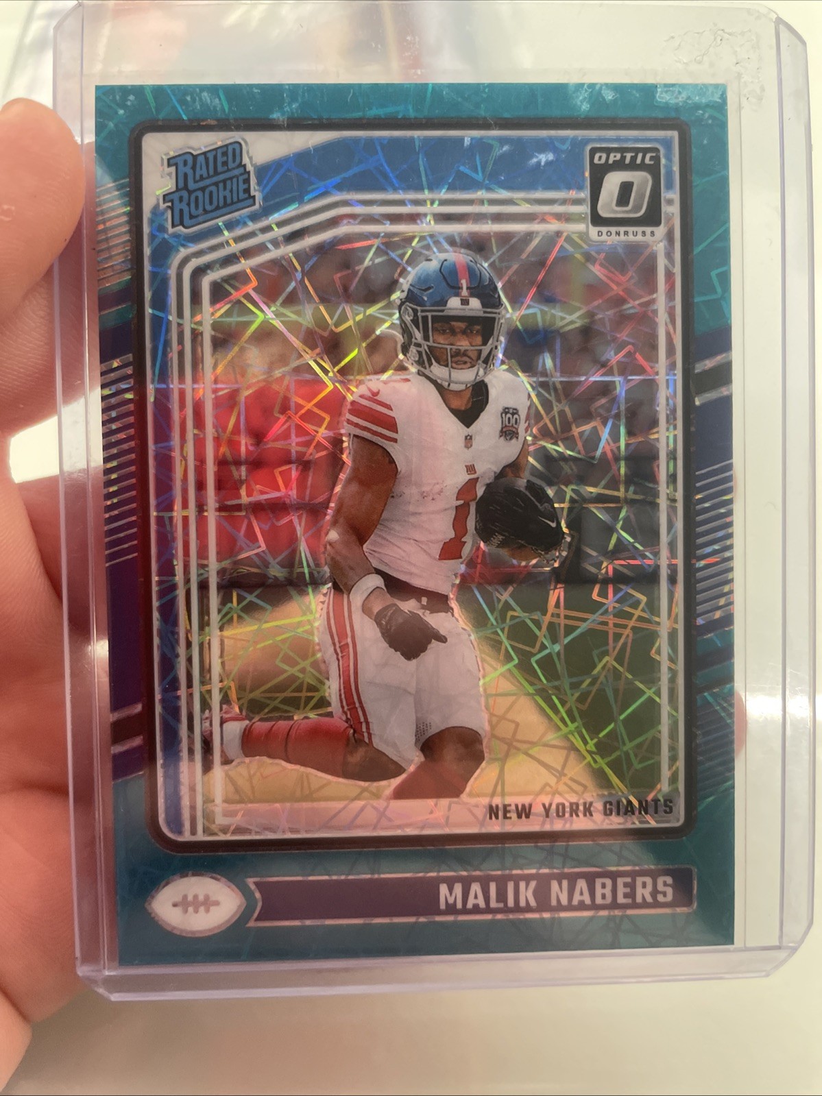 2024 Donruss Optic Football Malik Nabers Teal Velocity #271 Mint Condition 🔥 🔥