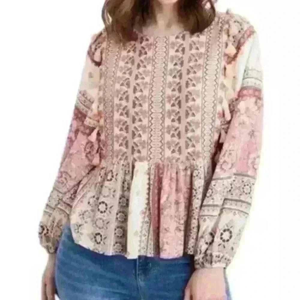 American Eagle Bohemian Patchwork Embroidered Bal… - image 3