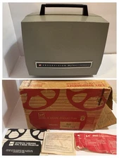 Vintage GAF Dual 8 ANSCOVISION 88 Silent Movie Projector w/ Manual & Box (Video)