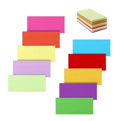 Granhoolm 100 Pack Colorful Envelopes #10,Envelopes Letter Size,#10 Business ...