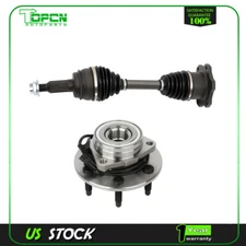 Front CV Axle Shaft & Wheel Hub Bearing For Chevy Silverado GMC Sierra 1500 4WD