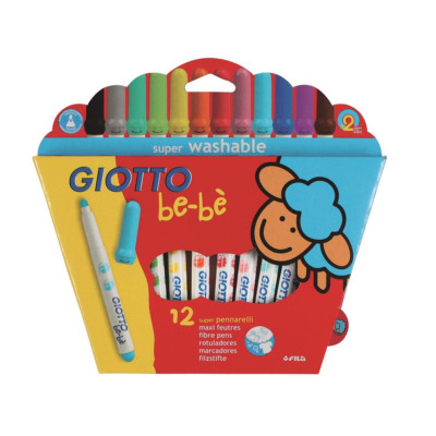 LYRA GIOTTO be-bè Super Fasermaler, 12 Stück, Malen, Zeichnen, Schule, kreativ