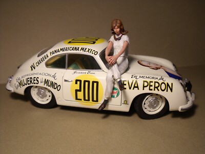 Figurine 1/18 Jacqueline Evans Panamericana – Résine Non Peinte – Pour Porsche 356 Solido