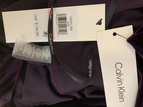 NEW Calvin Klein Elegant Velvet ROSEWOOD Faux Wrap EZ Fit Sheath Dress size 4 - Picture 7 of 11