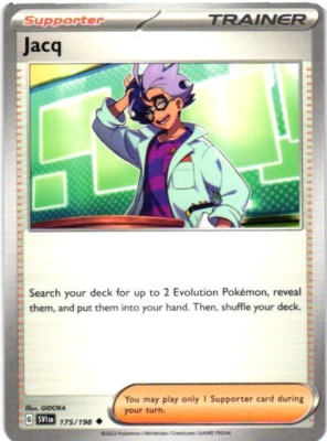 2023 POKEMON TCG SCARLET & VIOLET TRAINER JACQ 175/198 COMMON CARD
