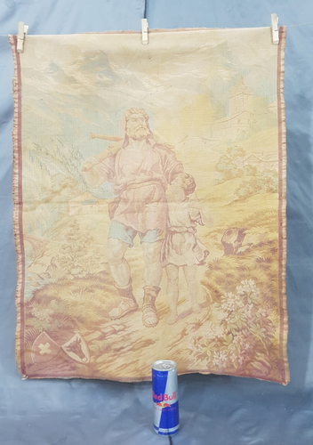 Vintage Französische Schöne Szene Wandbehang Wandteppich 84x65 cm - Bild 1 von 14