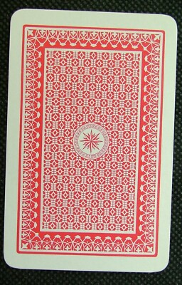 1 x Joker Spielkarte Einzeltausch rot geometrisches Design Muster ZJ 341