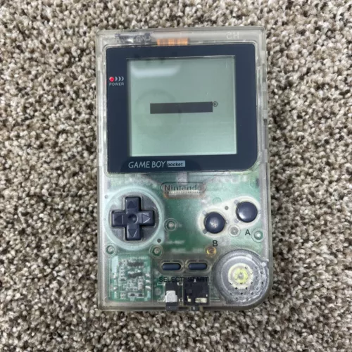 Nintendo Gameboy Pocket Clear Console. Tested READ SCREEN LINES