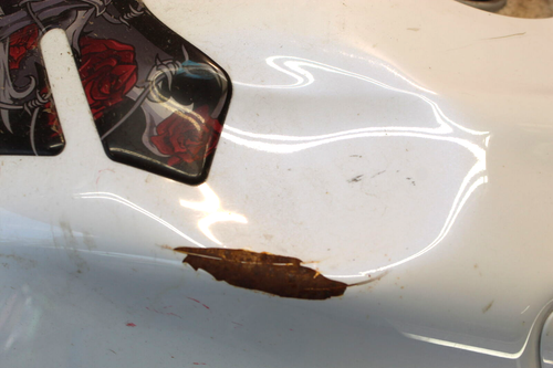 12 2012 Suzuki GSXR750 WHITE GAS TANK FUEL CELL PETROL RESERVOIR - Picture 8 of 11