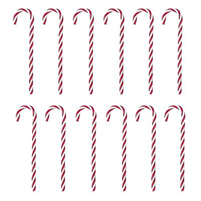 Christbaumschmuck 12 Stück gedrehte Zuckerstangen 18 cm