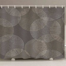 Dense Brown Nice Dots 3D Shower Curtain Waterproof Fabric Bathroom Decoration