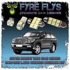 13 White LED interior lights package kit for 2008-2012 Toyota Land Cruiser