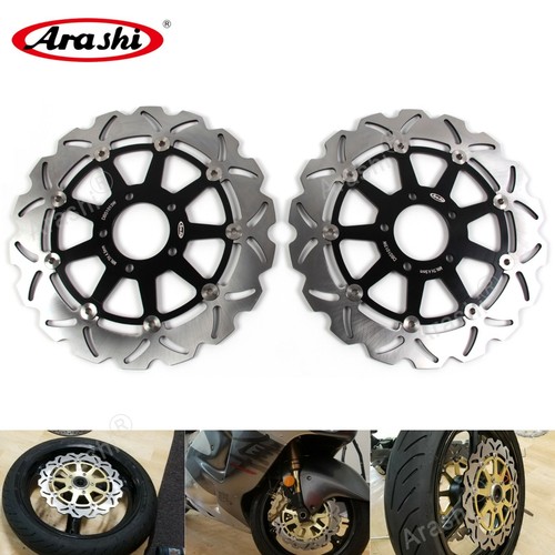 BLACK Front Rear Brake Disc Rotor Fit Suzuki Hayabusa 1999-2007 GSX1300R Gen 1 - Picture 3 of 14