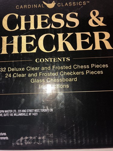 Cardinal Chess and Checkers Set with Glass Board Classic Glass - Picture 7 of 13