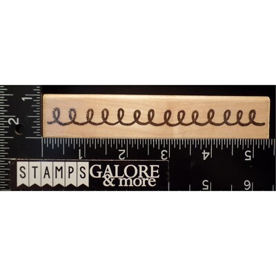 JRL Rubber Stamps O185 LOOP DE LOOP SWIRLS LONG BORDER #3270