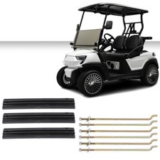 Fit For 1981-2013 Club Car DS Golf Cart Battery Hold Down Plate & Rods Kit