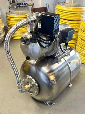 Edelstahl luxus Hauswasserwerk Ebara 230v mit Edelstahl Speicher Boiler 50 liter
