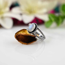 Moonstone Ring, 925 Sterling Silver Ring, Handmade Silver Ring, Gift For Her