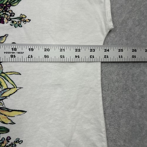 Talbots Top Plus 2X White Green Floral Stripe Casual Soft Everyday Wear Shirt - Picture 8 of 9